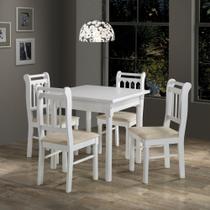 Conjunto Sala de Jantar Com 4 Cadeiras Madeira Maciça Mv Outlet Conjunto Sala de Jantar Com 4 Cadeiras Madeira Maciça Mv Outlet