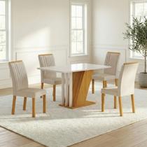 Conjunto Sala de Jantar com 4 Cadeiras Miami - Yescasa