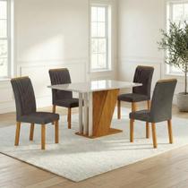 Conjunto Sala de Jantar com 4 Cadeiras Miami Yescasa Conjunto Sala de Jantar com 4 Cadeiras Miami Yescasa