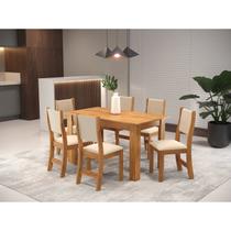 Conjunto Sala de Jantar com 5 Cadeiras Tower Bege/Mel Conjunto Sala de Jantar com 5 Cadeiras Tower Bege/Mel
