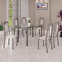 Conjunto Sala de Jantar com 6 Cadeiras Lívia