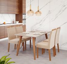 Conjunto Sala de Jantar com Mesa 130cm e 4 Cadeiras Paola