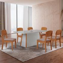 Conjunto Sala de Jantar com Mesa e 6 Cadeiras Merlim-cleo Conjunto Sala de Jantar com Mesa e 6 Cadeiras Merlim-cleo