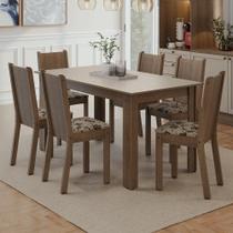 Conjunto Sala de Jantar Dolce Mesa Tampo de Madeira 6 Cadeiras Madesa