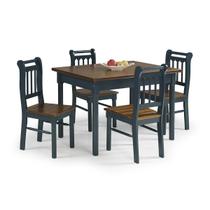 Conjunto Sala de Jantar e Cozinha Com 4 Cadeiras Madeira Maciça