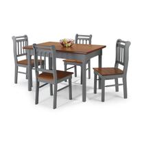 Conjunto Sala de Jantar e Cozinha Com 4 Cadeiras Madeira Maciça