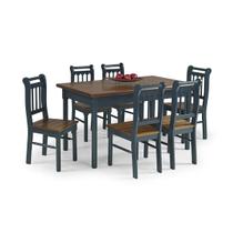 Conjunto Sala de Jantar e Cozinha Com 6 Cadeiras Madeira Maciça