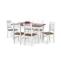 Conjunto Sala de Jantar e Cozinha Com 6 Cadeiras Madeira Maciça
