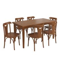 Conjunto Sala de Jantar e Cozinha Com 6 Cadeiras Y Madeira Maciça