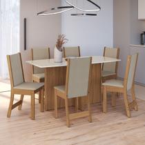 Conjunto Sala de Jantar Fidelitá Verona 150cm Tampo MDF Com 6 Cadeiras - Fidelitá Móveis