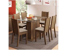Conjunto Sala de Jantar Gales Madesa Mesa com 6 Cadeiras Conjunto Sala de Jantar Gales Madesa Mesa com 6 Cadeiras