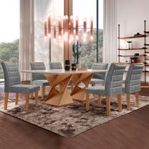 Conjunto Sala de Jantar Genova Tampo Vidro/mdf com 6 Cadeiras Genova Smart Plus Conjunto Sala de Jantar Genova Tampo Vidro/mdf com 6 Cadeiras Genova Smart Plus