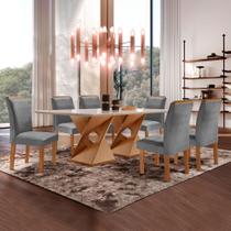 Conjunto Sala de Jantar Genova Tampo Vidro/mdf com 6 Cadeiras Luísa Smart Plus Conjunto Sala de Jantar Genova Tampo Vidro/mdf com 6 Cadeiras Luísa Smart Plus