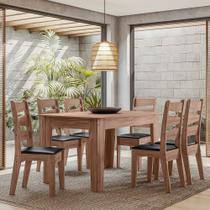 CONJUNTO SALA DE JANTAR ITALIA 1,35 COM 6 CADEIRAS Amend 11C