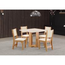 Conjunto Sala de Jantar Jady Mesa Quadrada com 4 Cadeiras Sol