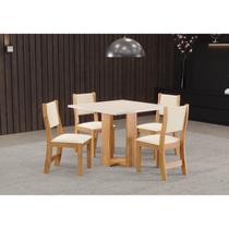 Conjunto Sala de Jantar Jady Mesa Quadrada com 4 Cadeiras Sol
