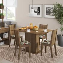 Conjunto Sala de Jantar Lexy Madesa Mesa Tampo de Madeira com 4 Cadeiras Conjunto Sala de Jantar Lexy Madesa Mesa Tampo de Madeira com 4 Cadeiras