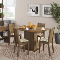Conjunto Sala de Jantar Lexy Madesa Mesa Tampo de Madeira com 4 Cadeiras