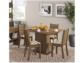 Conjunto Sala de Jantar Lexy Madesa Mesa Tampo de Madeira com 4 Cadeiras Conjunto Sala de Jantar Lexy Madesa Mesa Tampo de Madeira com 4 Cadeiras