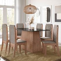 Conjunto sala de jantar libia 1,35 com 6 cadeiras amend 01a