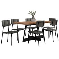 Conjunto Sala De Jantar Los Angeles 6 Cadeiras Carraro