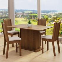 Conjunto Sala de Jantar Luana Mesa 4 Cadeiras Madesa