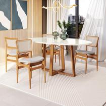 Conjunto Sala de Jantar Madeira Maciça 4 Cadeiras Kappesberg