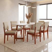 Conjunto Sala de Jantar Madeira Maciça 6 Lugares Tampo sem Vidro Cadeira Miami Conjunto Sala de Jantar Madeira Maciça 6 Lugares Tampo sem Vidro Cadeira Miami