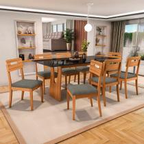 Conjunto Sala de Jantar Madeira Maciça 8 Cadeiras Kappesberg