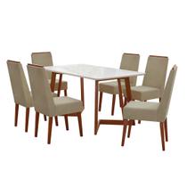 Conjunto Sala De Jantar Madeira Maciça Com Vidro 6 Cadeiras Califórnia Conjunto Sala De Jantar Madeira Maciça Com Vidro 6 Cadeiras Califórnia