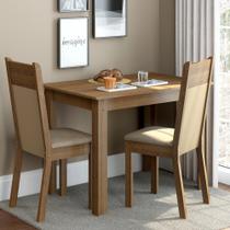 Conjunto Sala de Jantar Madesa Lola Mesa Tampo de Madeira com 2 Cadeiras Conjunto Sala de Jantar Madesa Lola Mesa Tampo de Madeira com 2 Cadeiras