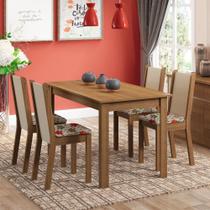 Conjunto Sala de Jantar Madesa Mesa 4 Cadeiras