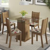Conjunto Sala De Jantar Madesa Mesa Tampo Vidro 4 Cadeiras Conjunto Sala De Jantar Madesa Mesa Tampo Vidro 4 Cadeiras