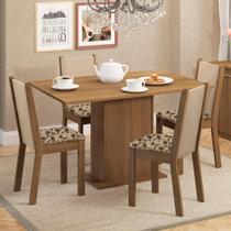 Conjunto Sala de Jantar Madesa Talita Mesa Tampo de Madeira com 4 Cadeiras Conjunto Sala de Jantar Madesa Talita Mesa Tampo de Madeira com 4 Cadeiras