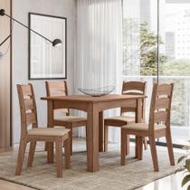 Conjunto sala de jantar mali 1,10 com 4 cadeiras amend 51c Conjunto sala de jantar mali 1,10 com 4 cadeiras amend 51c