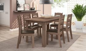 Conjunto sala de jantar mali 1,56 com 6 cadeiras amend 61c Conjunto sala de jantar mali 1,56 com 6 cadeiras amend 61c
