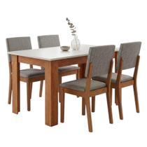 Conjunto Sala de Jantar Mesa 1,10m Place 4 Cadeiras Linda Viero