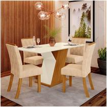 Conjunto Sala De Jantar Mesa 120cm 4 Cadeiras Conjunto Sala De Jantar Mesa 120cm 4 Cadeiras