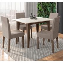 Conjunto Sala de Jantar Mesa 120cm Kate 4 Cadeiras Josi Poliman Conjunto Sala de Jantar Mesa 120cm Kate 4 Cadeiras Josi Poliman