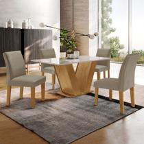 Conjunto Sala de Jantar Mesa 120x80cm Tampo Mdf com 4 Cadeiras Espanha Yescasa Conjunto Sala de Jantar Mesa 120x80cm Tampo Mdf com 4 Cadeiras Espanha Yescasa