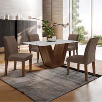 Conjunto Sala de Jantar Mesa 120x80cm Tampo MDF com 4 Cadeiras Espanha Yescasa Conjunto Sala de Jantar Mesa 120x80cm Tampo MDF com 4 Cadeiras Espanha Yescasa