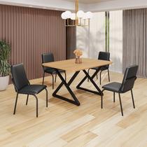 Conjunto Sala de Jantar Mesa 120x90cm Base Império Tampo Mdf Malibu Conjunto Sala de Jantar Mesa 120x90cm Base Império Tampo Mdf Malibu