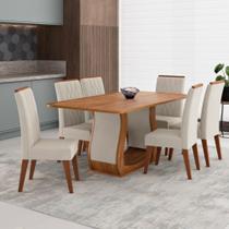 Conjunto Sala de Jantar Mesa 160cm Cabernet e 6 Cadeiras Cristal Viero Conjunto Sala de Jantar Mesa 160cm Cabernet e 6 Cadeiras Cristal Viero