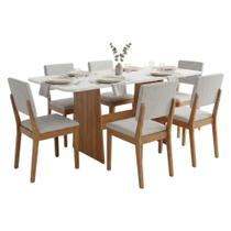 Conjunto Sala de Jantar Mesa 1,60m Maira 6 Cadeiras Linda Viero Conjunto Sala de Jantar Mesa 1,60m Maira 6 Cadeiras Linda Viero