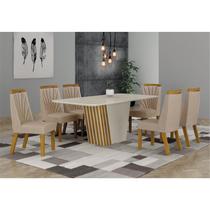 Conjunto Sala de Jantar Mesa 1,80 com 6 Cadeiras Liz