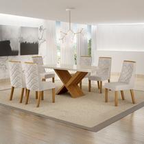 Conjunto Sala de Jantar Mesa 180cm Tampo de 4,0cm com 6 Cadeiras Aurora Conjunto Sala de Jantar Mesa 180cm Tampo de 4,0cm com 6 Cadeiras Aurora