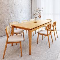 Conjunto Sala de Jantar Mesa 210cm Seiva 8 Cadeiras Liz CabeCasa MadeiraOriginals