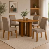 Conjunto Sala de Jantar Mesa Amanda 4 Cadeiras Miami Yescasa Conjunto Sala de Jantar Mesa Amanda 4 Cadeiras Miami Yescasa