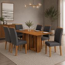 Conjunto Sala de Jantar Mesa Amanda 6 Cadeiras Miami Yescasa Conjunto Sala de Jantar Mesa Amanda 6 Cadeiras Miami Yescasa