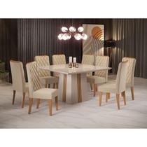 Conjunto Sala de Jantar Mesa Bela com 8 Cadeiras Iza Conjunto Sala de Jantar Mesa Bela com 8 Cadeiras Iza